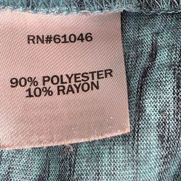 Vanity XL Teal Space Dye V Neck Long Sleeve Tunic - Picture 5 of 8